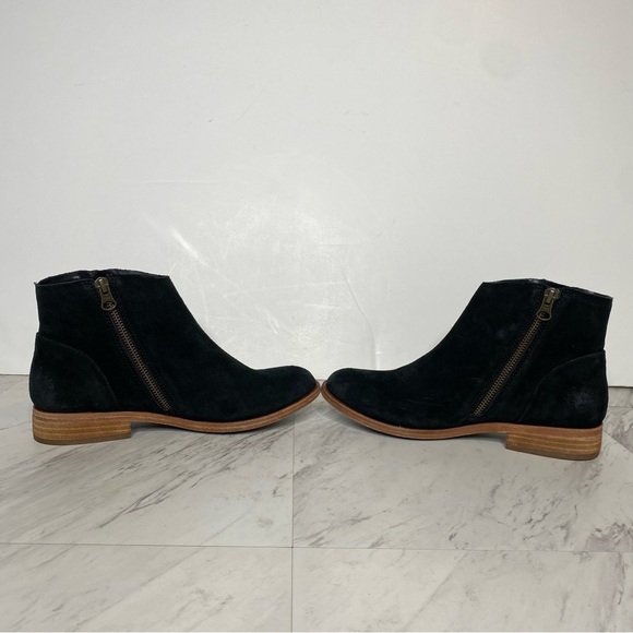 Kork Ease Riley Black Distressed Suede Bootie 7M - Picture 5 of 14